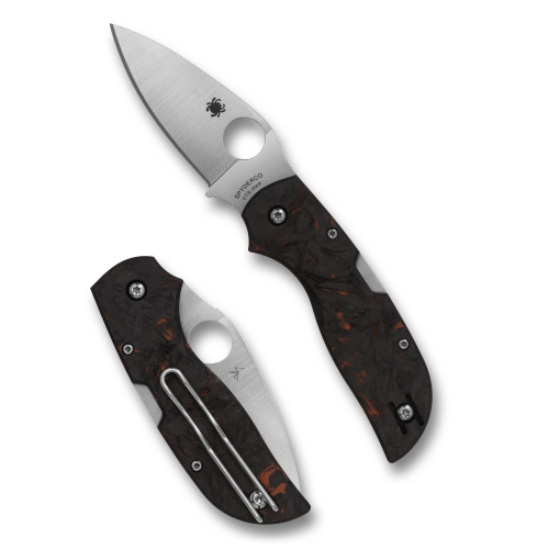Spyderco Chaparral Red Fatcarbon CF Knife - C152CFRDP