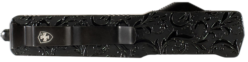 Templar Knife Premium LW Maiden Gloss Slim OTF Dagger Plain Black Oxide Stonewashed Powder Coated D2 Steel Blade, 5" Aluminum Handle