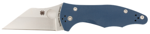 Spyderco Yojimbo 2 3.20" Folding Wharncliffe Plain CPM SPY27 SS Blade, Cobalt Blue G10 Handle