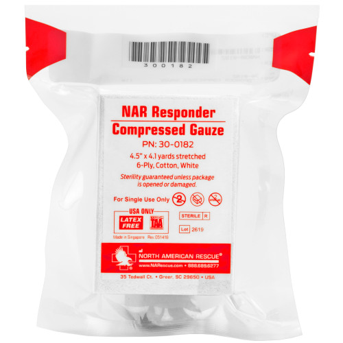 North American Rescue Responder Compressed Gauze - 30-0182