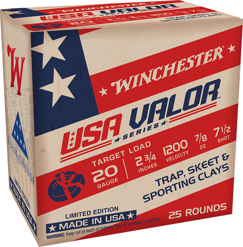 Winchester Ammo USA Valor 20Gauge 2.75" 7/8oz 7.5Shot 25 Per Box/10 Case