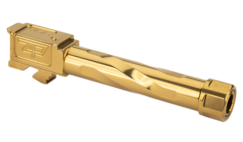Zaffiri Precision 9mm Luger 4.50" Threaded Gold TiN Stainless Steel, Fits Glock 19
