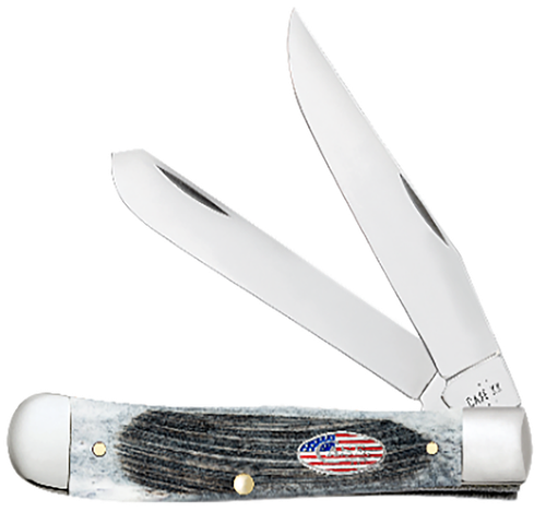 Case Trapper Stars & Stripes Mini Folding Plain Edge 2.70" Clip Point/2.80" - 53066