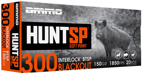 AmmoInc300B150SPA20Hunt300Blackout150grSoftPoint20PerBox/10Case
