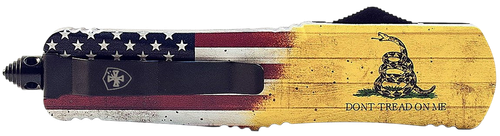 Templar Knife Gen II Don't Tread On Me Small 2.75" OTF Drop Point Stonewashed - SDTOM331