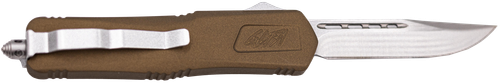 Great Lakes Firearms GLFA Medium 3.50" OTF Plain Steel Blade, Bronze Cerakote Aluminum Handle