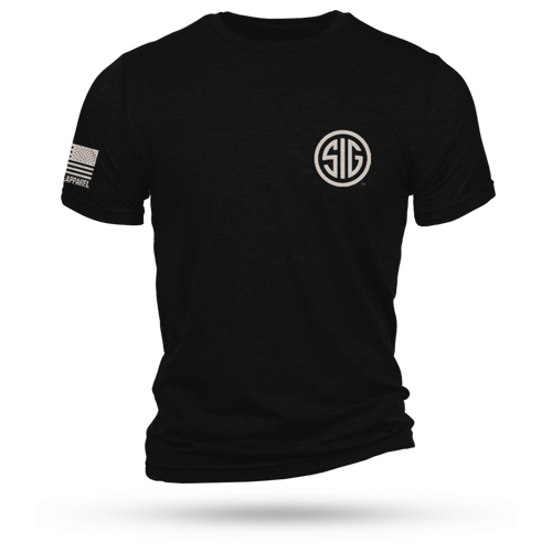 Nine Line Apparel Sig Sauer Logo Short Sleeve Shirt Black 2XL - SSJULY2020-TS-BLACK-2XL