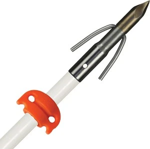AMS Bowfishing Fiberglass Arrow Chaos Point White with Stainless - A203-WHT