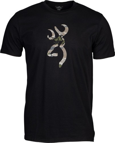 Browning Stainless T-Shirt Camo Buckmark Black/Ovix Xlarge - 5010069904