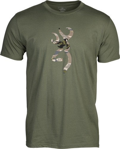 Browning Stainless T-Shirt Camo Buckmark Green/Ovix Xlarge