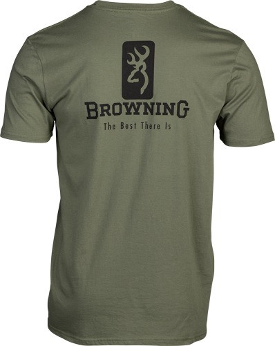 Browning Stainless T-Shirt Emblem Military Green Large