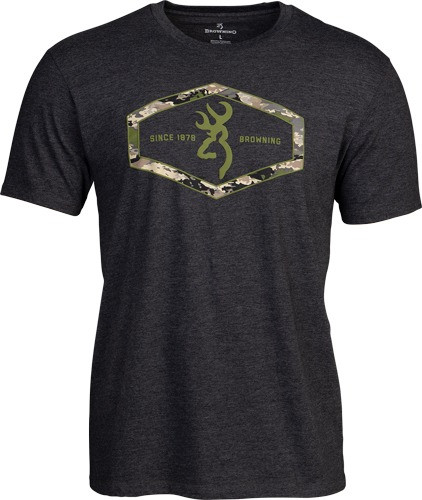 Browning Stainless T-Shirt Hexlock Dark Gray Xlarge