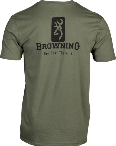 Browning Stainless T-Shirt Emblem Military Green Xxlarge - 5010076405