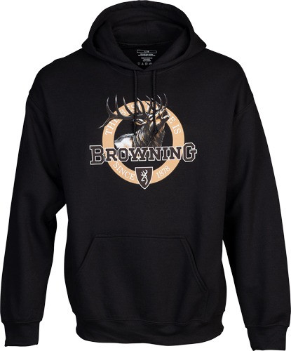 Browning Hoodie Vintage Emblem ELK Black Xlarge