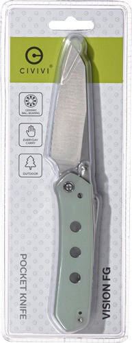 Civivi Knife Vision FG 3" Natural G10 Satin Clam Pack