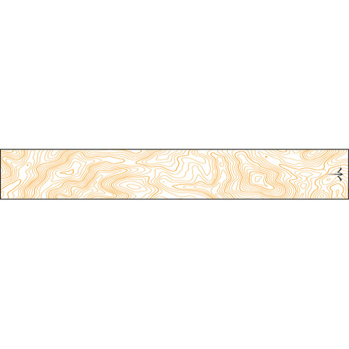 White Water Archery Thin Line Topo Wraps Flo Orange 5" x 1.125" 15 Pack - WWA1262/OR