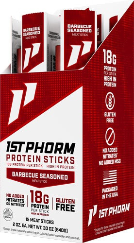1ST Phorm Protein Beef Sticks Barbecue Seasoned 15