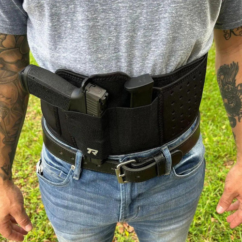 Rounded Belly Band Holster Black Large