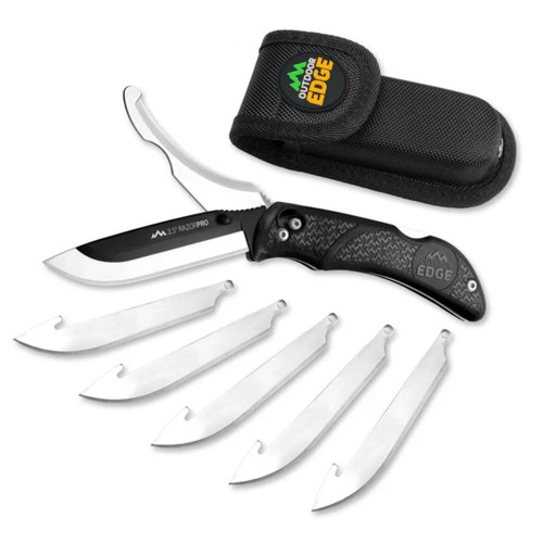 Outdoor Edge RazorPro G Replaceable Blade Folding Knife 3-1/2" Drop Point Black - RO10C