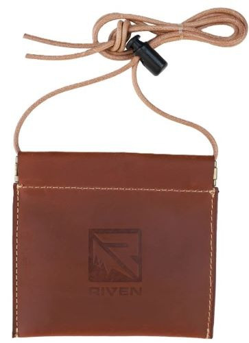Riven Leather Diaphragm Call Pouch With Lanyard