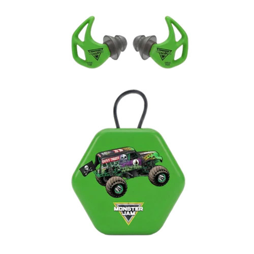 AXIL Monster Jam X20 Ear Plugs 17dB or 19dB Grave Digger Green - X20MJGD
