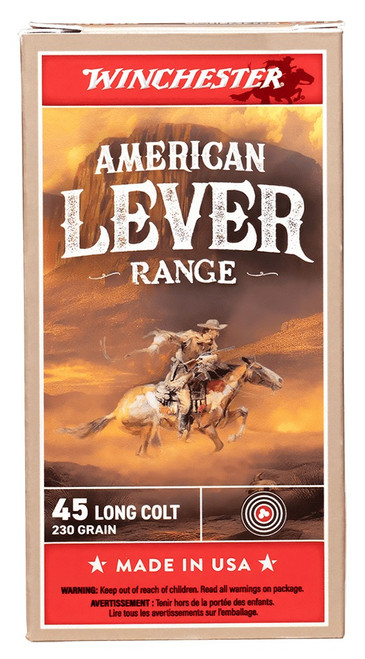 Winchester American Lever Lead 45 Colt Ammo 250gr 50 Rounds - W45LCAL