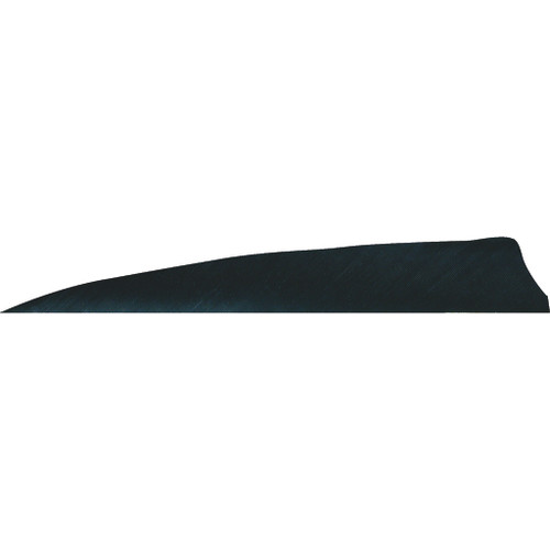Gateway Shield Cut Feathers Black 4" RW 50 Pack - 400RSSBK-50