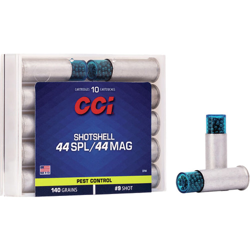CCI Pest Control 44 /44 Rem Magnum #9 Shot 44 Magnum Ammo 140gr SP 10 Rounds - 3744