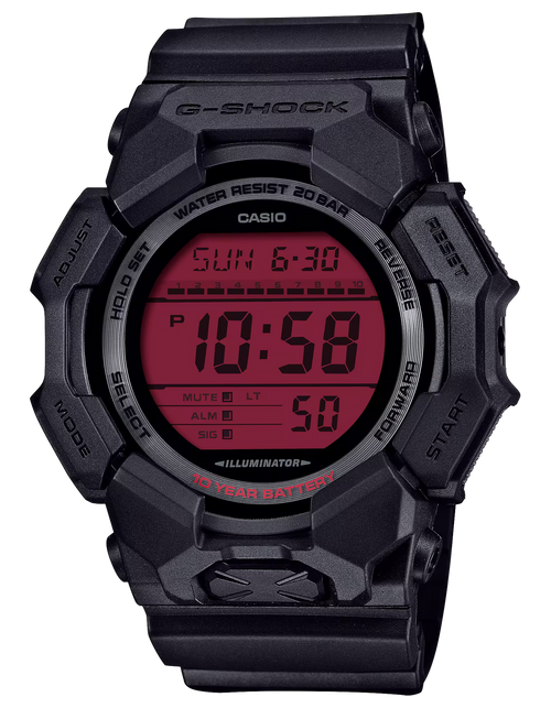 GSHOCK DIGITAL MOVEMENT BLK/RED