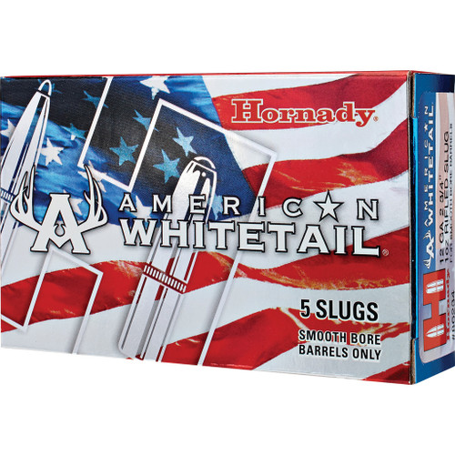 Hornady American Whitetail Shotgun Ammo 12 ga. 2.75 in. 1 oz. Rifled Slug 5 Pack