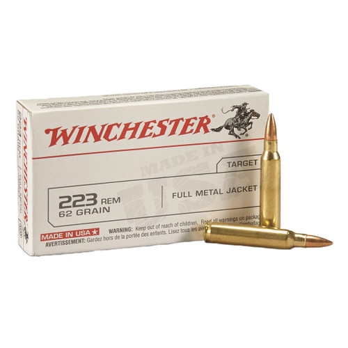 Winchester USA Rifle Ammo 223 Rem. 62 gr. FMJ 20-Round