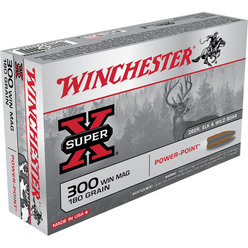 Winchester Super-X 300 Win Mag Ammo 180gr Power-Point 20 Rounds - X30WM2