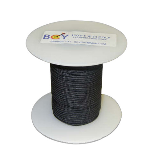 BCY 24 D-Loop Material Black 100 ft - LOOP ROPE BLACK