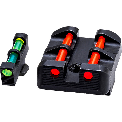 Hiviz Interchangeable Handgun Target Sights Fits All Glock Models Green Red White Litepipes