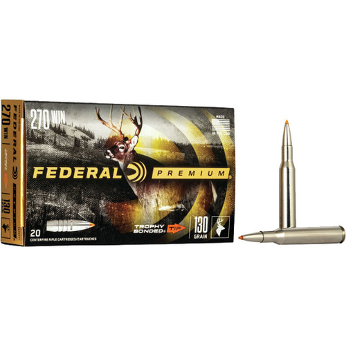 Federal Premium Rifle Ammo 270 Win. 130 gr. Trophy Bonded Tip 20-Round