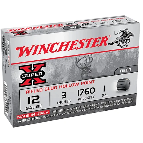 Winchester Super X 12 Gauge Ammo 3" 1oz Rifled Slug Rifled Slug 15 Rounds - X123RS15VP