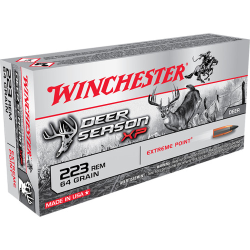 Winchester Deer Season XP Rifle Ammo 223 Rem. 64 gr. Extended Point Polymer Tip 20-Round