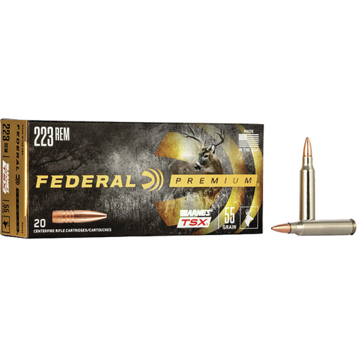 Federal Premium Rifle Ammo 223 Rem. 55 gr. Barnes TSX 20-Round