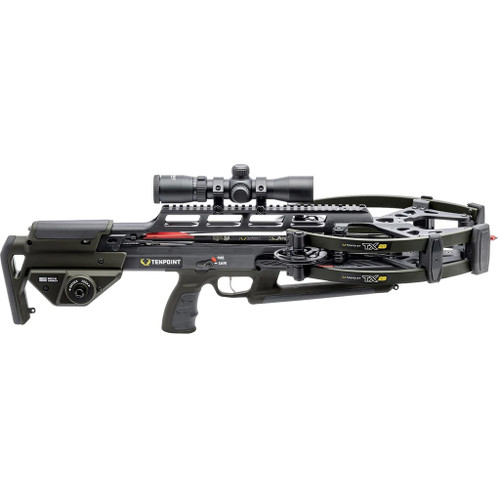 TenPoint TX 28 Crossbow Package ACUslide Maxx Rangemaster 100 Scope Mossberg Green