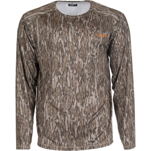 Habit Men's Siesta Cape Long Sleeve Perf Tee XL-Mossy Oak New Bottomland - PT10018-M-8-6-XL-014