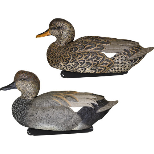 Zink Floater Duck Decoys Gadwall 6 Pack
