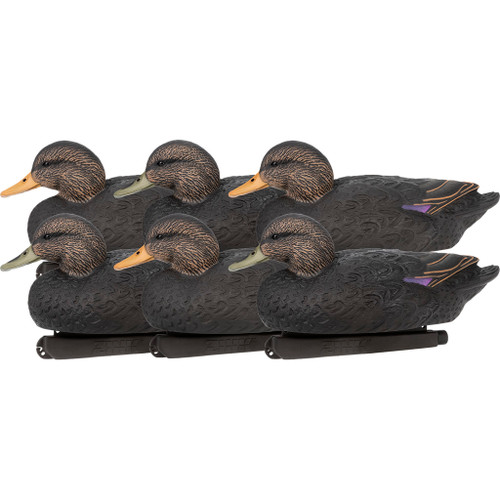 Zink Floater Duck Decoys Black Ducks 6 Pack