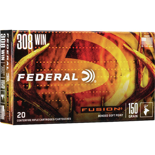 Federal Fusion Rifle Ammo 308 Win 150 gr. Soft Point 20-Round