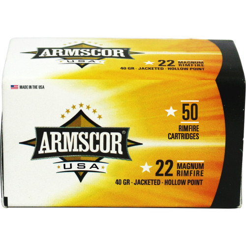Armscor Rimfire Ammo 22 WMR 40 gr. JHP 50-Round
