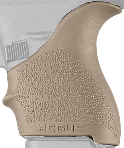 Hogue HandAll Beavertail Grip Sleeve Textured Flat Dark Earth Rubber for Glock 42, 43