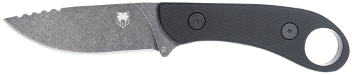 CobraTec Knives Skinner Gen II 3.50" Folding Plain Stonewashed D2 Steel Blade 4.31" Black w/Finger Ring G10 Scales Handle