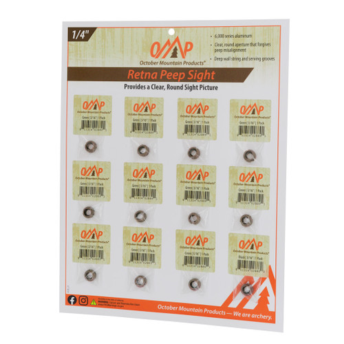 October Mountain Retna Peep Sight Tan 1/4 in. 12 Pack