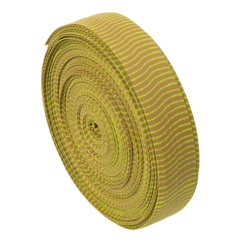 October Mountain Vibe String Silencers Green Pumpkin/Neon Yellow 85ft.