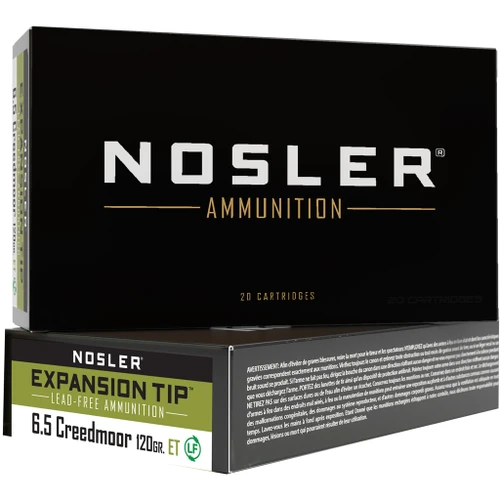 Nosler E-Tip 6.5 Creedmoor Ammo 120gr Lead Free 20 Rounds - 40398