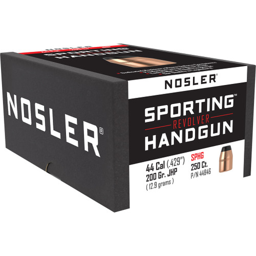 Nosler Sporting Handgun Revolver Bullet .44 Cal. 200 gr. Jacketed Hollow Point 250 Pack